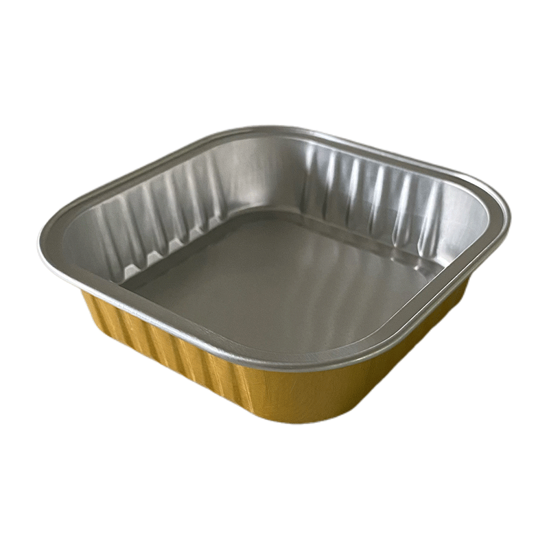 Square Aluminum Foil Box Baking Cake Dessert Box High Temperature Resistant Aluminum Foil Lunch Box Disposable Packaging Box Food Grade Lunch Box