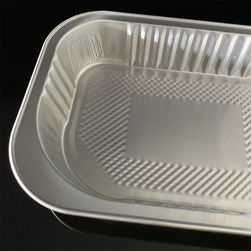 350ML Rectangular Series Aluminum Foil Container Lunch Box Takeaway Packaging Box Air Fryer Disposable Box Wholesale