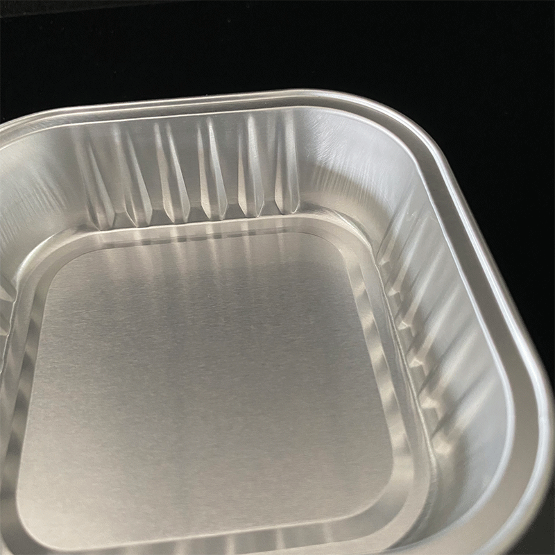 115ML Rectangular Series Aluminum Foil Container Lunch Box Takeaway Packaging Box Air Fryer Tin Foil Tray Wholesale Tin Foil