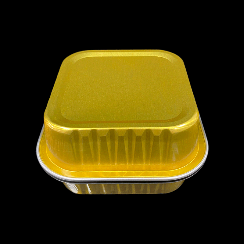 115ML Rectangular Series Aluminum Foil Container Lunch Box Takeaway Packaging Box Air Fryer Tin Foil Tray Wholesale Tin Foil