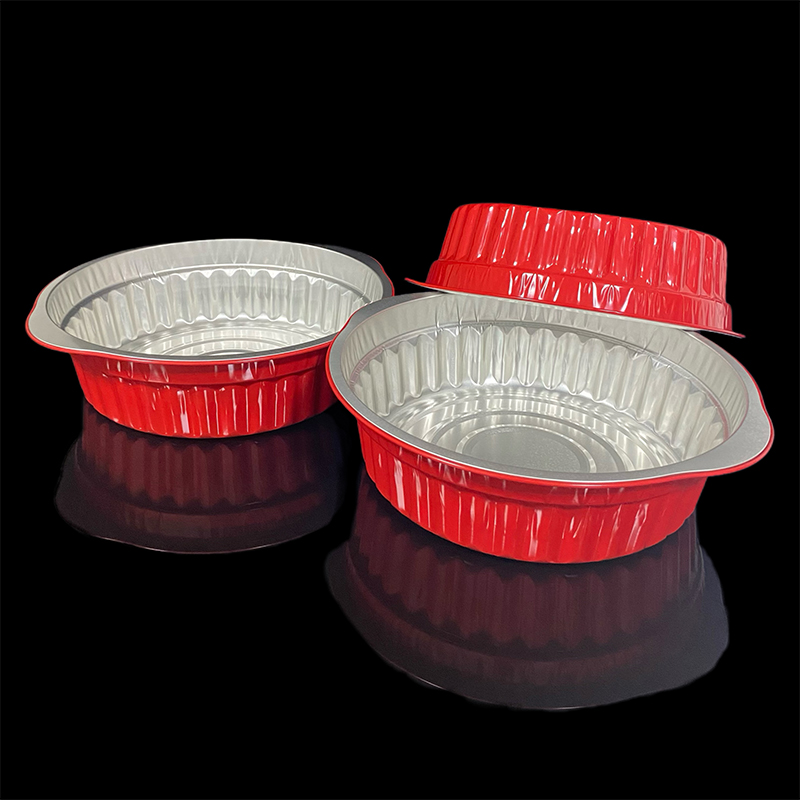 3100ML Red Disposable Takeaway Packaging Hot Pot Aluminum Foil Barbecue Food Aluminum Foil Lunch Box Manufacturers Can Be Customized