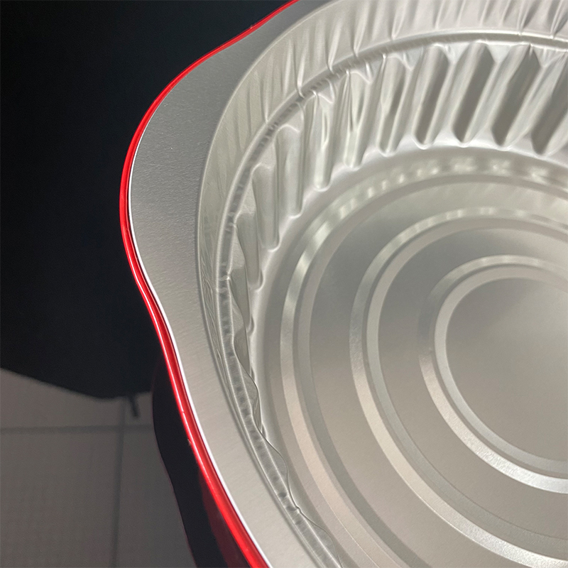 3100ML Red Disposable Takeaway Packaging Hot Pot Aluminum Foil Barbecue Food Aluminum Foil Lunch Box Manufacturers Can Be Customized