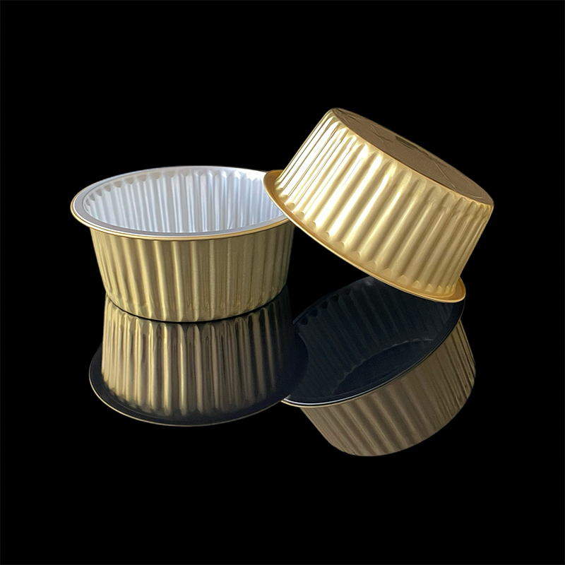 620ML Round Thick High And Low Temperature Resistant Aluminum Foil Lunch Box Disposable Packaged Soup Box Pre-Prepared Food Hot Pot Food Grade Aluminum Foil Container