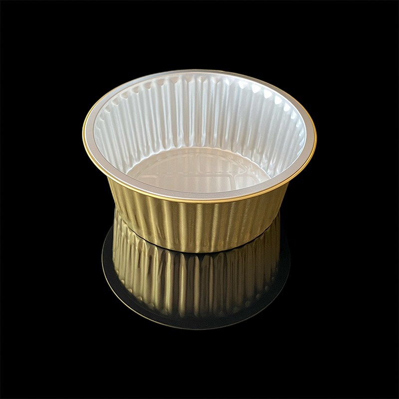 620ML Round Thick High And Low Temperature Resistant Aluminum Foil Lunch Box Disposable Packaged Soup Box Pre-Prepared Food Hot Pot Food Grade Aluminum Foil Container