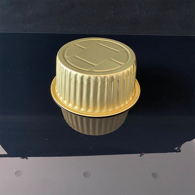 620ML Round Thick High And Low Temperature Resistant Aluminum Foil Lunch Box Disposable Packaged Soup Box Pre-Prepared Food Hot Pot Food Grade Aluminum Foil Container