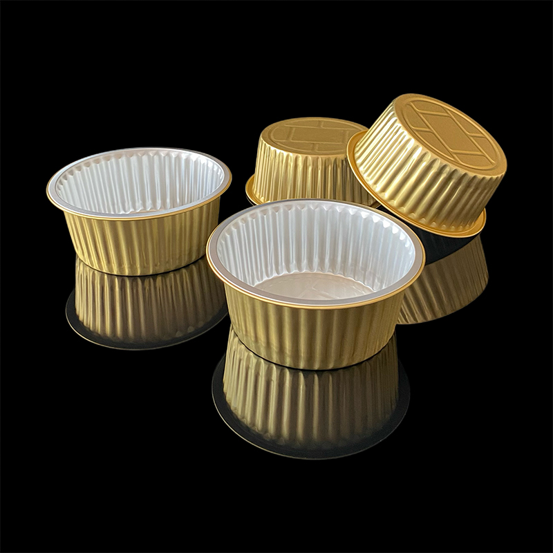 620ML Round Thick High And Low Temperature Resistant Aluminum Foil Lunch Box Disposable Packaged Soup Box Pre-Prepared Food Hot Pot Food Grade Aluminum Foil Container