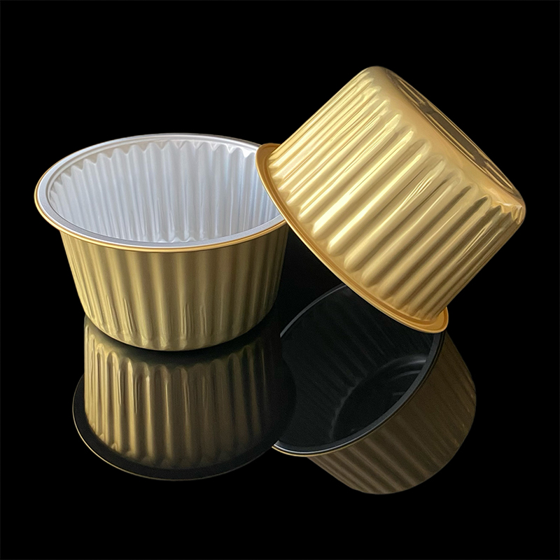 1700ML Food Grade Round Commercial Environmentally Friendly Lunch Box Thickened Disposable Takeaway Barbecue Pre-Prepared Food Aluminum Foil Lunch Box