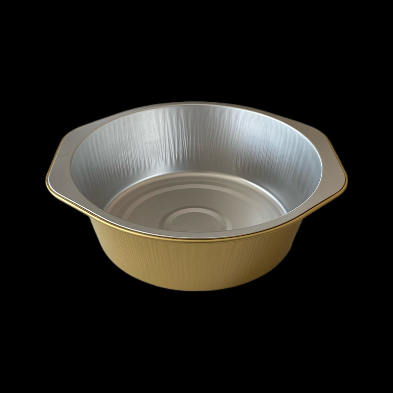 1430ML Disposable Gold Aluminum Foil Lunch Box Can Be Heated Hot Pot Barbecue Takeaway Insulation Pre-Prepared Food Environmentally Friendly Packaging Box Commercial