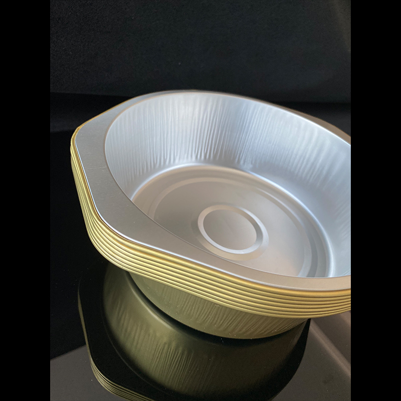 1430ML Disposable Gold Aluminum Foil Lunch Box Can Be Heated Hot Pot Barbecue Takeaway Insulation Pre-Prepared Food Environmentally Friendly Packaging Box Commercial