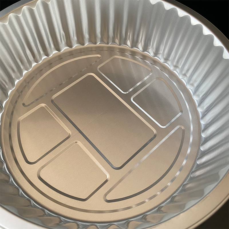 2500ML Food Grade Disposable Takeaway Packaging Round Aluminum Foil Container Pre-Prepared Dishes Grilled Fish Barbecue Aluminum Foil Lunch Box