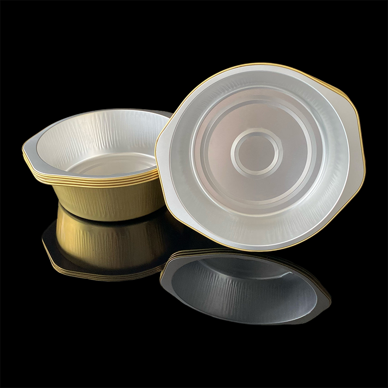 1430ML Disposable Gold Aluminum Foil Lunch Box Can Be Heated Hot Pot Barbecue Takeaway Insulation Pre-Prepared Food Environmentally Friendly Packaging Box Commercial