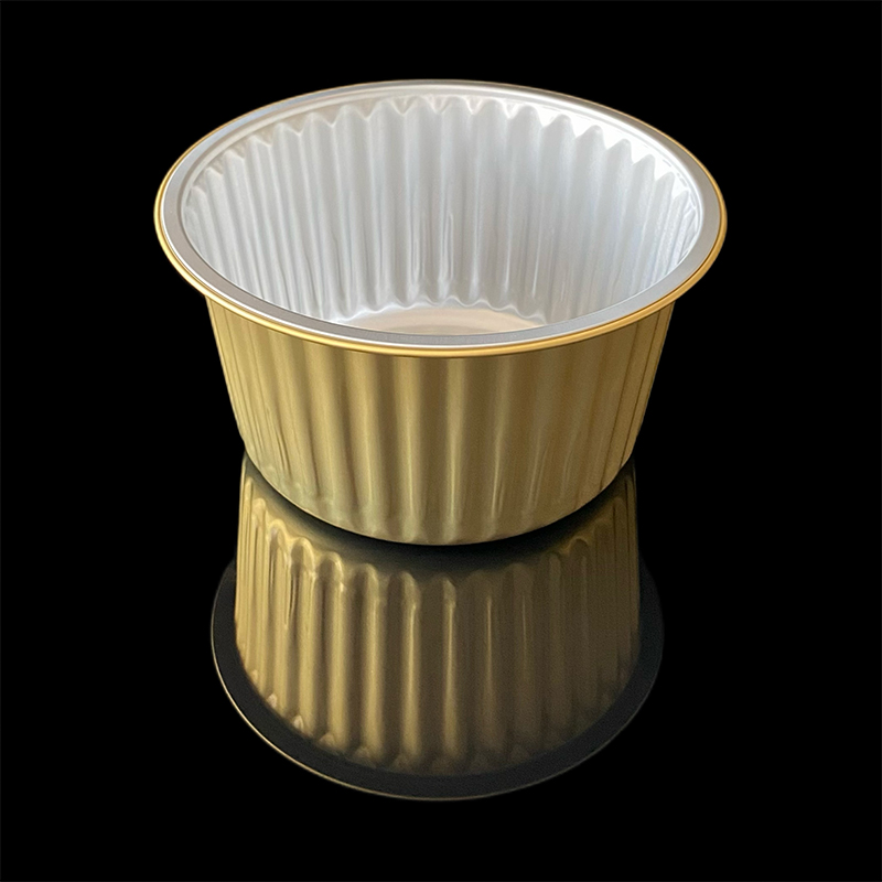 1700ML Food Grade Round Commercial Environmentally Friendly Lunch Box Thickened Disposable Takeaway Barbecue Pre-Prepared Food Aluminum Foil Lunch Box