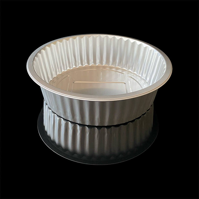2500ML Food Grade Disposable Takeaway Packaging Round Aluminum Foil Container Pre-Prepared Dishes Grilled Fish Barbecue Aluminum Foil Lunch Box