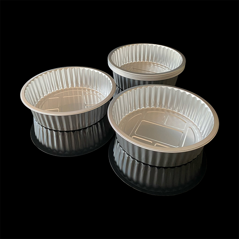 2500ML Food Grade Disposable Takeaway Packaging Round Aluminum Foil Container Pre-Prepared Dishes Grilled Fish Barbecue Aluminum Foil Lunch Box