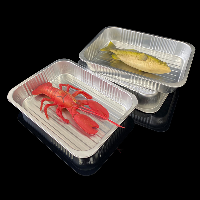 4660ML Manufacturers Wholesale Disposable Lunch Box Food Grade Takeaway Picnic BBQ Grilled Fish Plate Environmentally Friendly Aluminum Foil Lunch Box Commercial Use