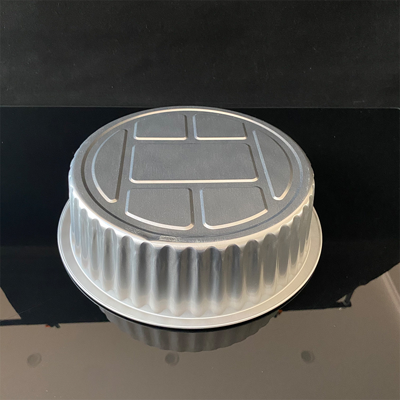 2500ML Food Grade Disposable Takeaway Packaging Round Aluminum Foil Container Pre-Prepared Dishes Grilled Fish Barbecue Aluminum Foil Lunch Box