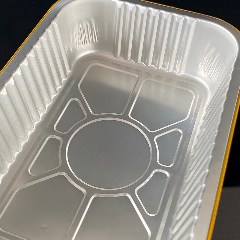 Factory Direct Sales 750ML Rectangular Disposable Takeaway Packaging Box Barbecue Pre-Prepared Dishes Commercial Food Grade Aluminum Foil Lunch Box