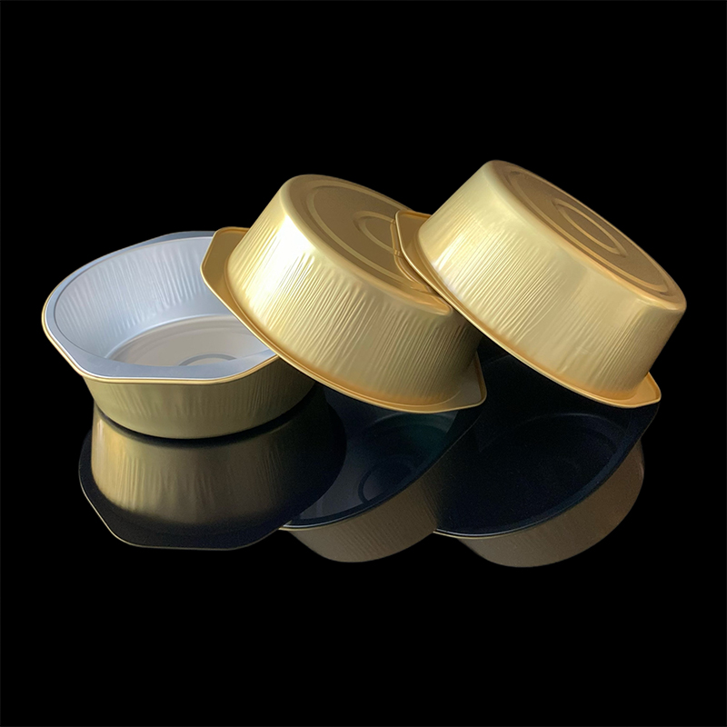 1430ML Disposable Gold Aluminum Foil Lunch Box Can Be Heated Hot Pot Barbecue Takeaway Insulation Pre-Prepared Food Environmentally Friendly Packaging Box Commercial