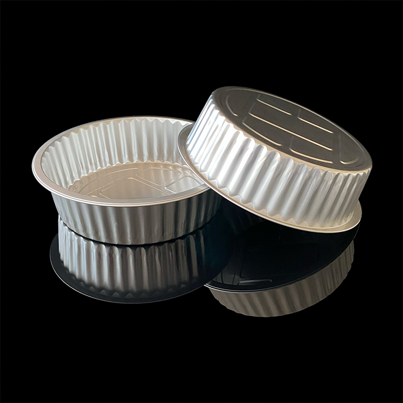 2500ML Food Grade Disposable Takeaway Packaging Round Aluminum Foil Container Pre-Prepared Dishes Grilled Fish Barbecue Aluminum Foil Lunch Box