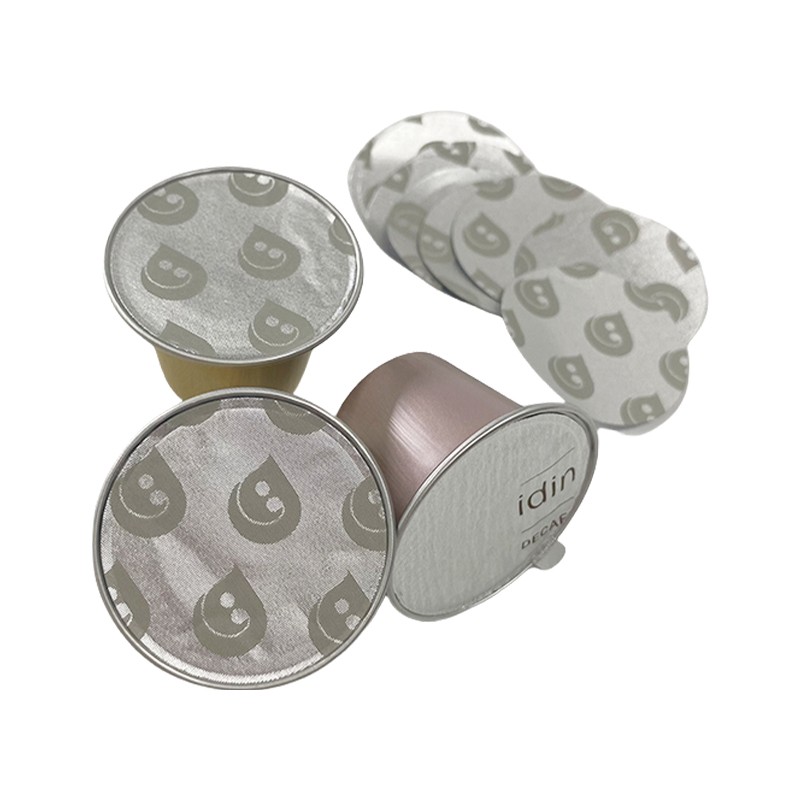 Manufacturers Wholesale Coffee Capsule Cup Easy-Tear Sealing Film Tea Can Food Aluminum Cup Sealed Aluminum Foil Sealing Film Custom